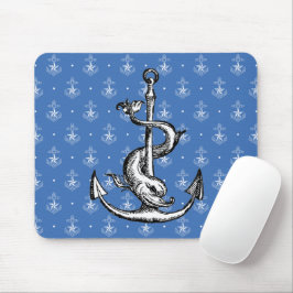 Mousepad Âncora e golfinho náutico