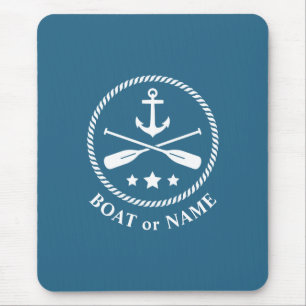 Mousepad Âncora e Oars náuticos selam seu barco ou nome