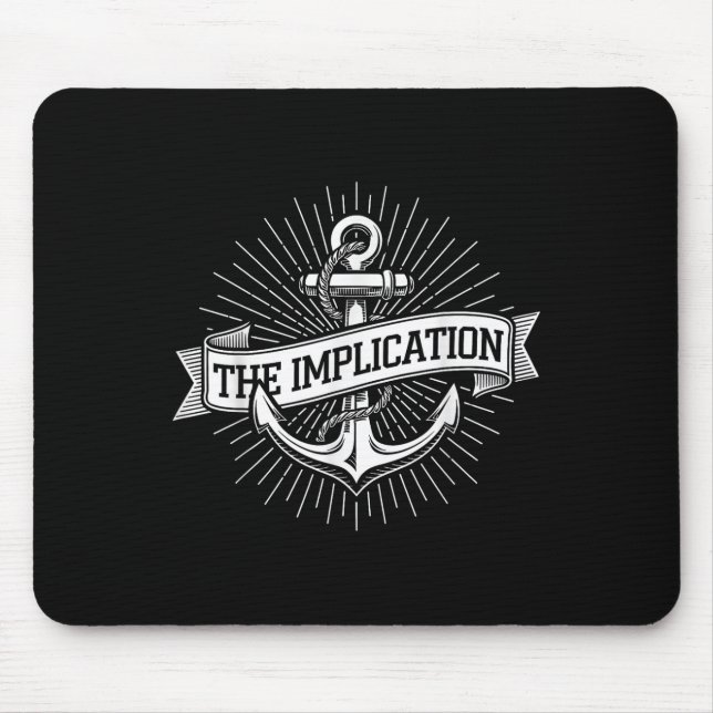 Mousepad Âncora Marítima A Implicação Náutica Vela G (Frente)