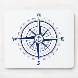 Mousepad Âncora Náutica, Compass Náutico, Círculo Celular