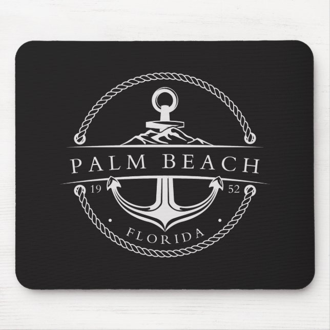 Mousepad Âncora Náutica Palm Beach Flórida 1952 (Frente)