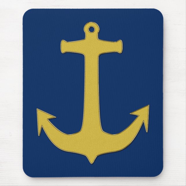Mousepad Âncora ouro + seu histórico e ideias (Frente)