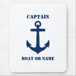 Mousepad Ancoragem Clássica Náutica Capitão Barco ou Marinh<br><div class="desc">Ancoragem Clássica Náutica Capitão Seu Nome Personalizado ou Pad do Mouse do Nome do Barco.</div>