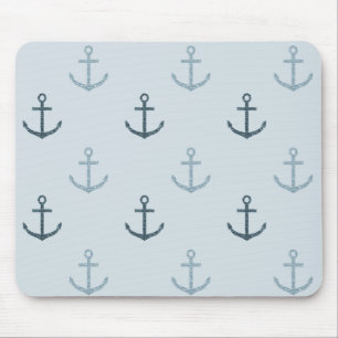 Mousepad Âncoras brilhantes azuis