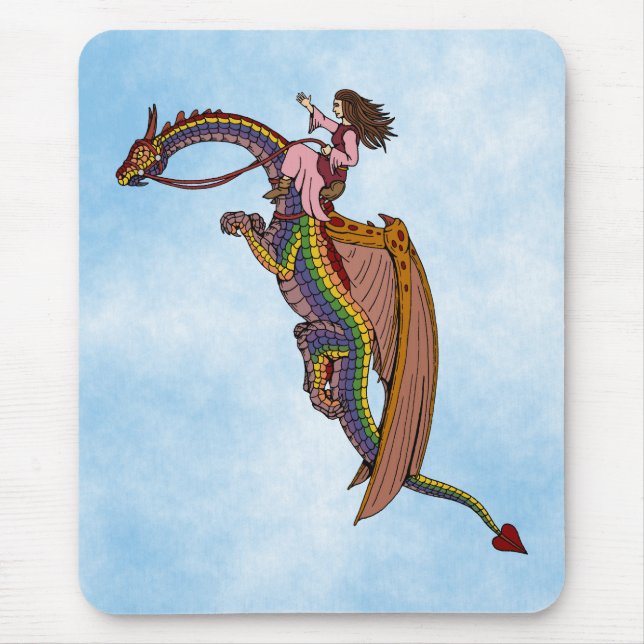 Mousepad Andando pelo Dragão Arco-Íris (Frente)