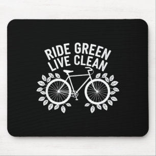 Mousepad Andar de Bicicleta Verde Vida Limpa Amante da Natu