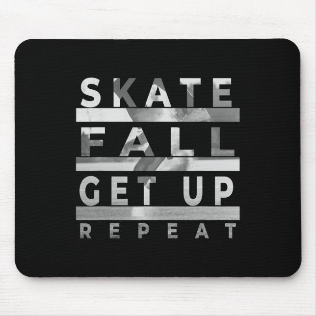 Mousepad Andar de Skate Cair Levantar Repetir - Engraçado S (Frente)