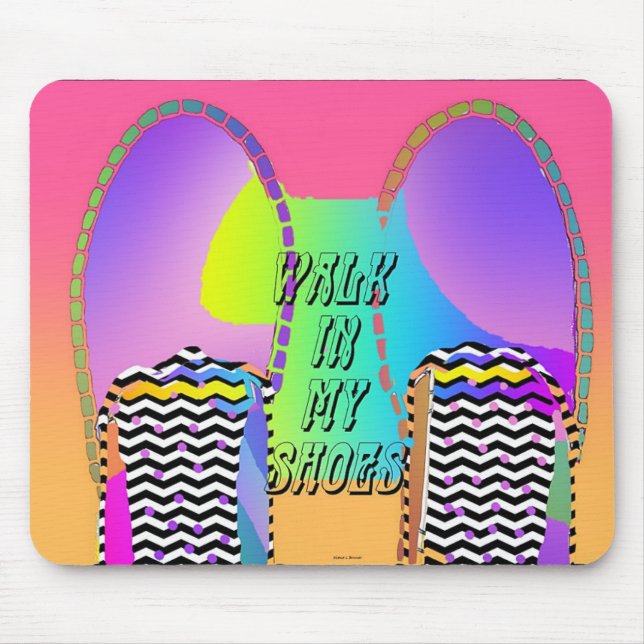 Mousepad Andar nos meus Calçados (Frente)