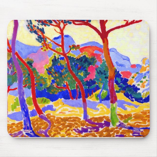 Mousepad Andre Derain Fauvist Paisagem com Árvores (Frente)