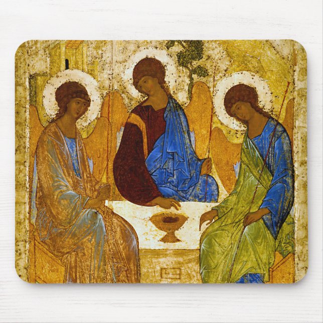Mousepad Andrei Rublev, ícone da Trinity マ ウ ス パ ド (Frente)