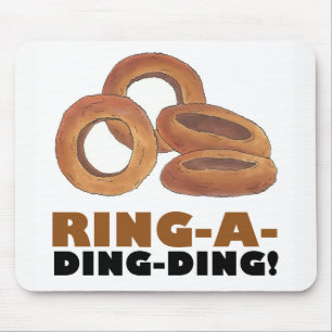 Mousepad Anéis de Cebola Fritados Anéis de Anéis de Anéis d