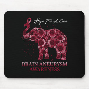Mousepad Aneurisma Cérebro Sensibilização Burgundy Fita