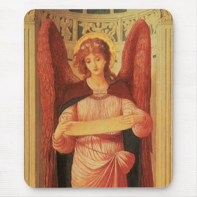 Mousepad Angel com um pergaminho de John Melhuish Strudwick (Frente)