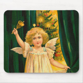 Mousepad Angel ringing the bell for Christmas time
