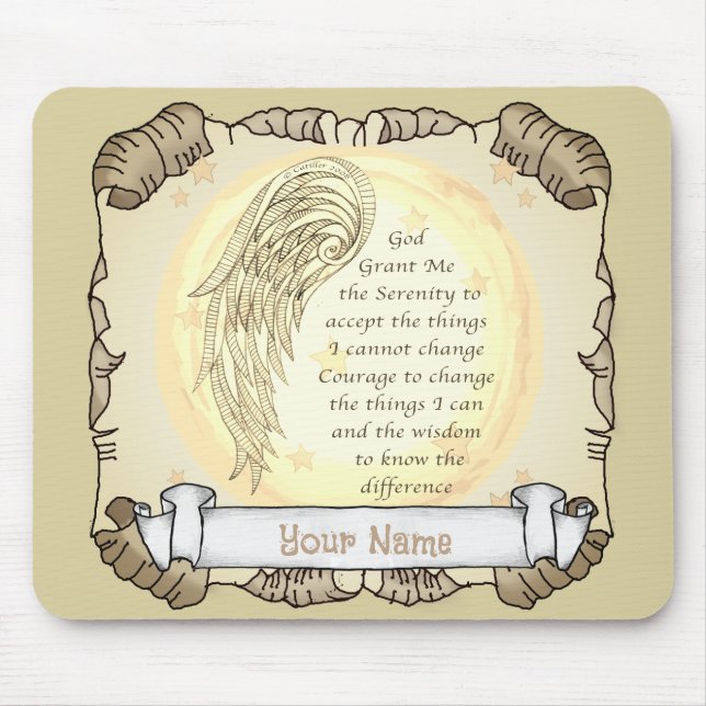 Mousepad Angel Serenity Prayer (Frente)