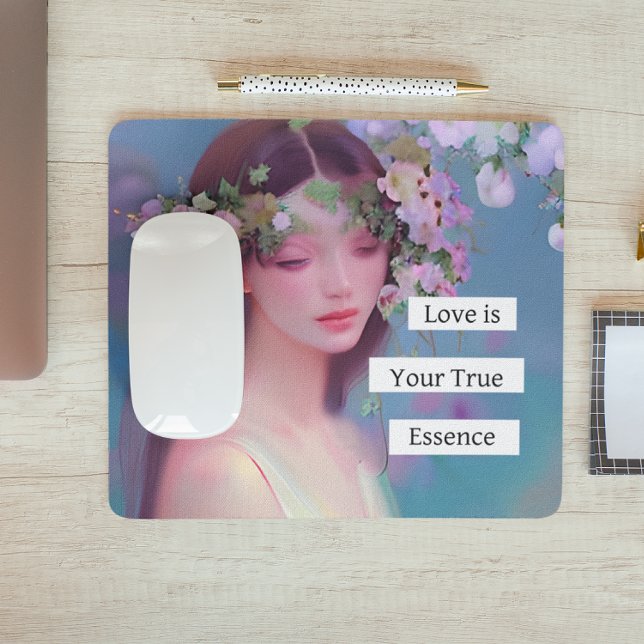 Mousepad Angelic Maiden e Inspirational Quote Eteal (Criador carregado)