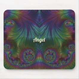 Mousepad ÂNGULO ~ Amarelo Aqua e Design azul