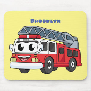 Mousepad Animação de bombeiros felizes