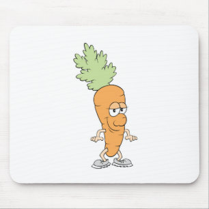 Mousepad animação de cenoura bobo feliz