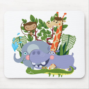 Mousepad Animais bonitos do safari
