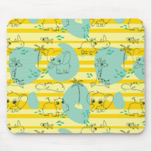 Mousepad Animais bonitos que jogam com água 2