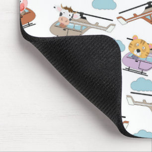 Mousepad Animais Cutes No Padrão Do Helicóptero