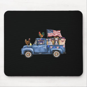 Mousepad Animais da Fazenda Vaca Suína Suína Galinha Fazend