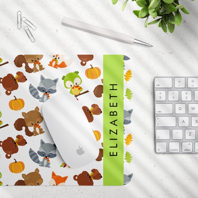 Mousepad Animais Da Floresta, Animais Da Floresta, Seu Nome (Criador carregado)