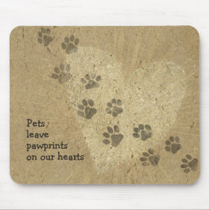 Mousepad Animais de estimação deixam impressões de pata