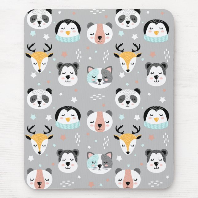 Mousepad Animais de inverno (Frente)