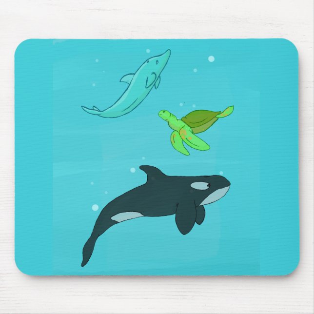 Mousepad Animais do mar (Frente)