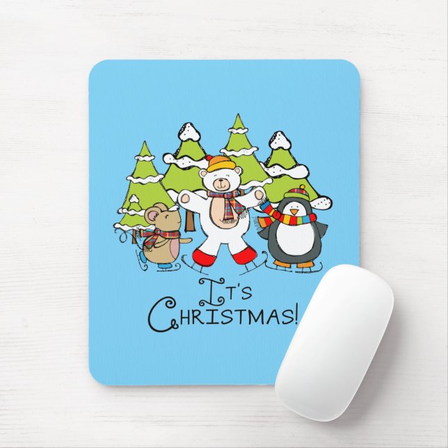 Mousepad Animais É Natal (Com mouse)