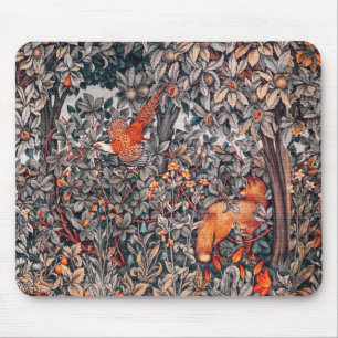 Mousepad ANIMAIS FLORESTAIS Faisão, Raposa Vermelha, Cinza