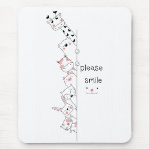 Mousepad Animais Fofos Espiando "Por Favor Sorria" Espir