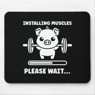 Mousepad Animais Instalando Músculos Fitness Musculação Por