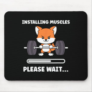 Mousepad Animais Instalando Músculos Fitness Musculação Rap