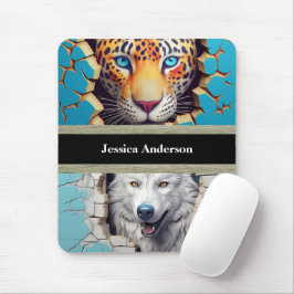 Mousepad Animais Modernos, Lobo-Leopardo