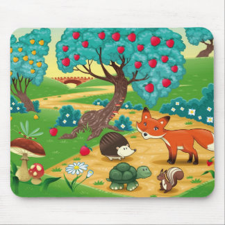 Mousepad Animais na madeira