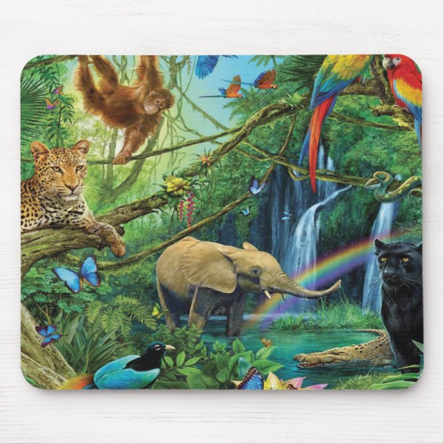 Mousepad Animais que vivem juntos travesseiros decorativos (Frente)