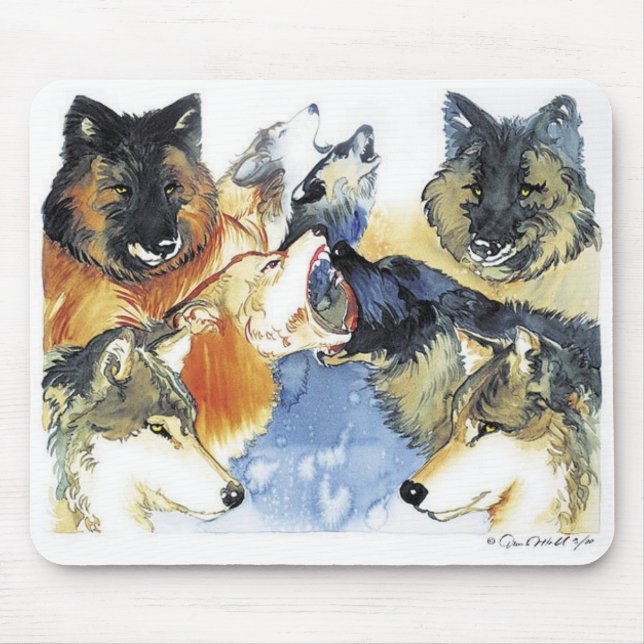 Mousepad Animais selvagens (Frente)