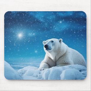 Mousepad Animais Selvagens De Ursos Polares Arte Colorida