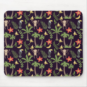 Mousepad Animais tropicais, sem descontinuidades, macacos e