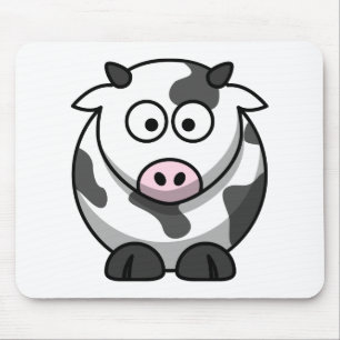 Mousepad Animal bonito engraçado da vaca dos desenhos