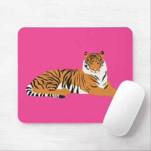Mousepad Animal de madeira Safari, cor-de-laranja rosa,