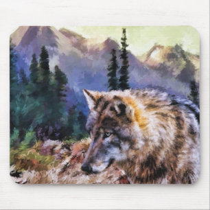 Mousepad Animal selvagem pintado por aquarelas personalizad