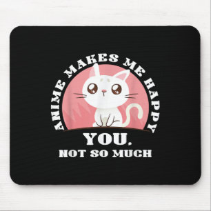 Mousepad Anime Cat Gift Kawaii Japão Ramen Baka Otaku Manga