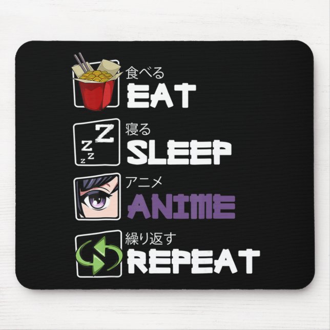 Mousepad Anime do Sono Repete Kawaii Otaku Manga Japão Fa (Frente)