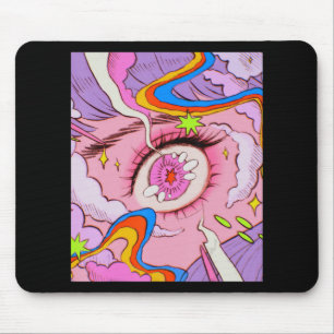 Mousepad Anime Eyes Pastel Kawaii Egirl Japonês estético
