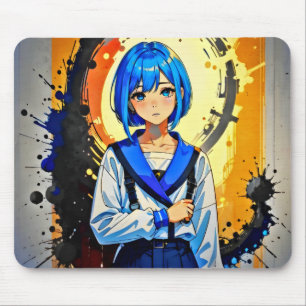 Mousepad Anime Girl in Blue