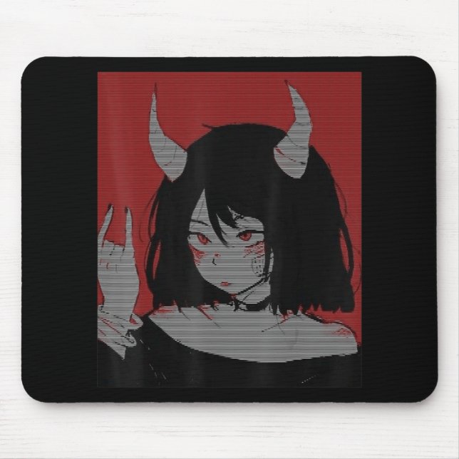 Mousepad Anime Girl Kawaii Waifu - Estética japonesa Otaku (Frente)